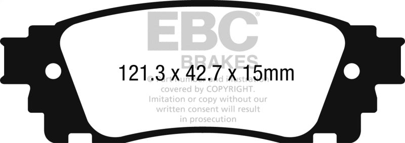 EBC 2017+ Toyota C-HR 2.0L Redstuff Rear Brake Pads DP32262C DP32262C Photo - Primary