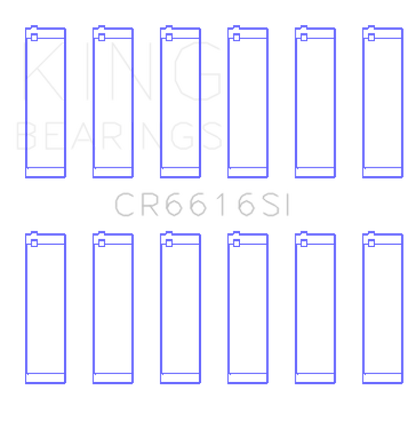 King Engine Bearings King Buick / Chevrolet V6 (STD Size) SI-Series Connecting Rod Bearings Set of 6 CR6616SI CR6616SI Photo - Primary