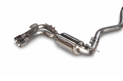 AWE Tuning BMW F3X N20/N26 328i/428i Touring Edition Exhaust Quad Outlet - 80mm Chrome Silver Tips 3010-42042 3010-42042 Photo - Primary