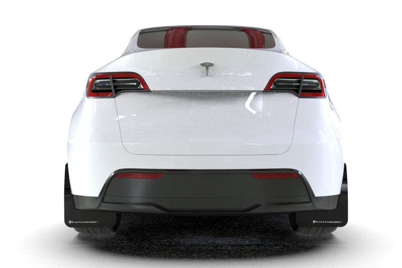 Rally Armor 20-22 Tesla Model Y Black Mud Flap - Metallic Black Logo MF72-UR-BLK/MBK MF72-UR-BLK/MBK User 1