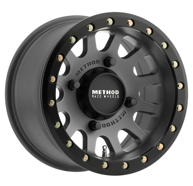 Method Race Wheels MR401 UTV Beadlock Wheel Titanium W/ Matte Black Ring 14x7 +13 4x136 MR40147047843B Photo - Primary