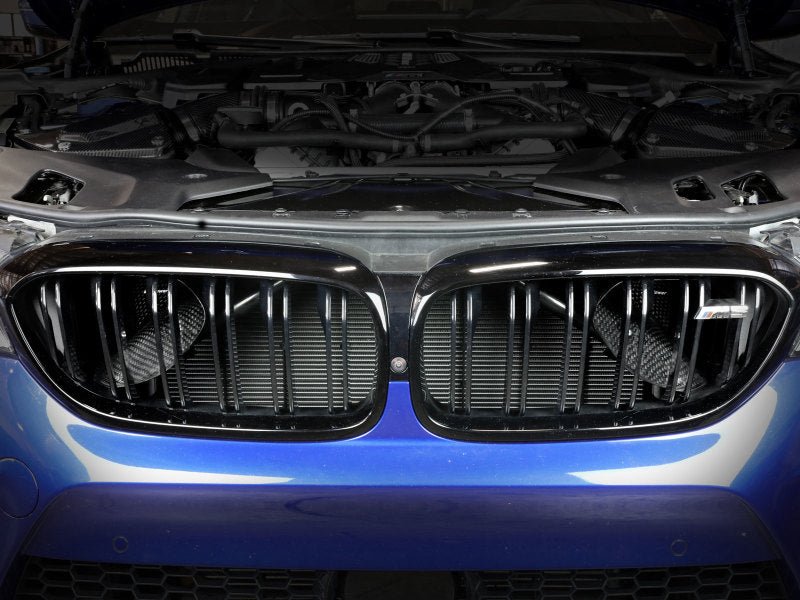 aFe Momentum Black Series Carbon Fiber Dynamic Air Scoop - BMW M5 (F90) 18-19 58-10005SC 58-10005SC Photo - Mounted