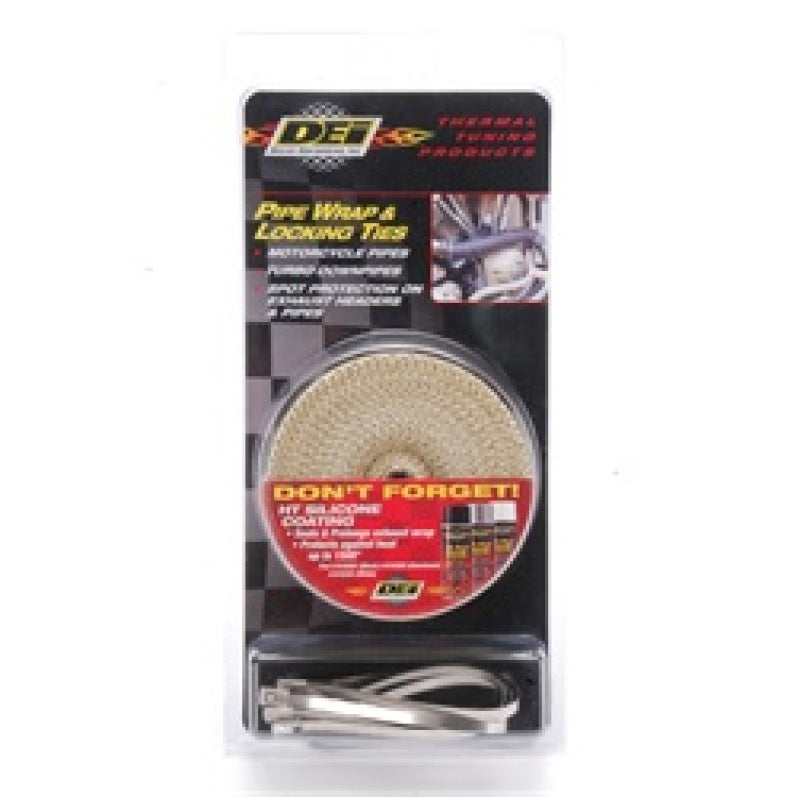 DEI Exhaust Wrap Kit - Pipe Wrap and Locking Tie - Tan 10122 10122 Photo - in package