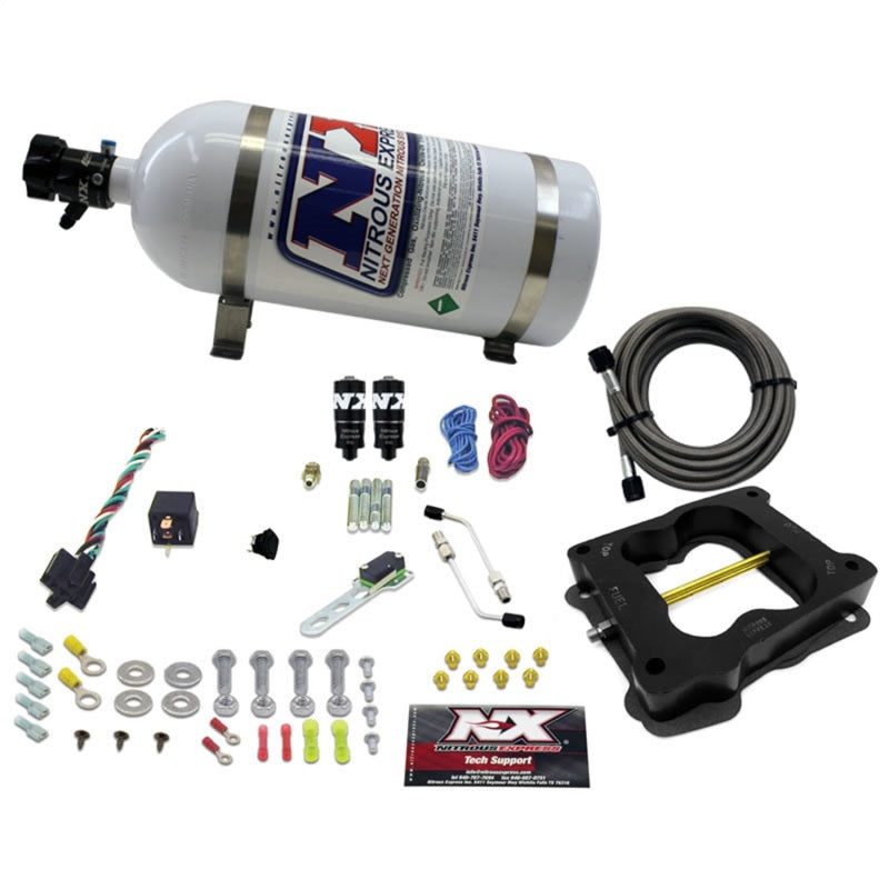 Nitrous Express Q-Jet/Holley Spread Bore Hitman Plus Nitrous Kit (50-200HP) w/10lb Bottle 40081-10 40081-10 Photo - Primary