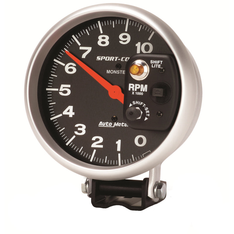Autometer Gauge, Tachometer, 5", 10k Rpm, Pedestal w/ Int. Shift-Lite, Sport-Com 3903 User 3