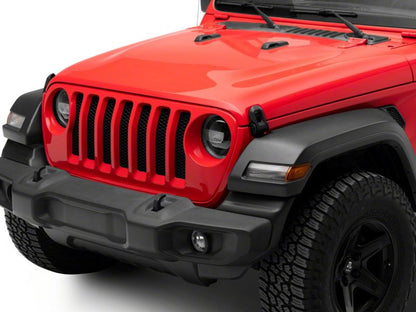 Raxiom 18-23 Jeep Wrangler JL Axial Series 9-In LED Headlights- Blk Housing (Clear Lens) J164371 J164371 Photo - Close Up