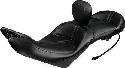Mustang Motorcycle Mustang 08-17 Victory Vision Standard Touring 1PC Seat w/Driver Backrest - Black 79723 79723 User 1