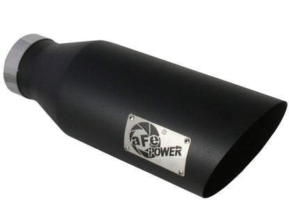 aFe MACH Force-Xp 4in 409 Stainless Steel Exhaust Tip - 4 In x 7 Out x 18 49-92023-B Photo - Primary