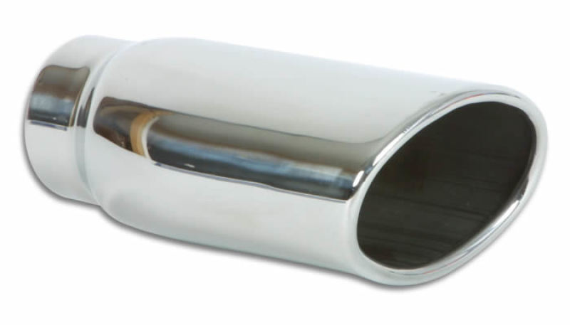 Vibrant 4.5in x 3in Oval Ss Exhaust Tip (Single Wall Angle Cut Rolled Edge) 1406 Photo - Primary