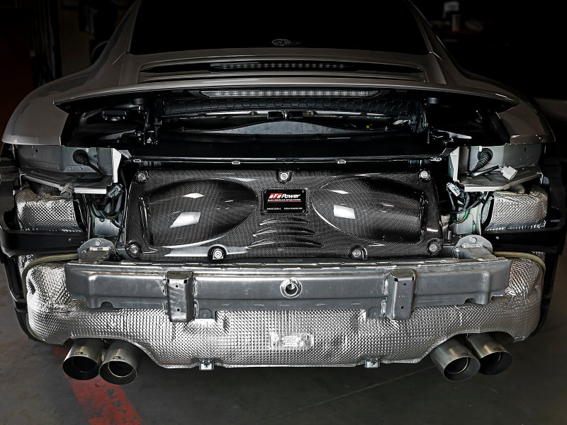 aFe Black Series Carbon Fiber Cold Air Intake System: Porsche 911 Carrera/ 52-12352-C Photo - Mounted