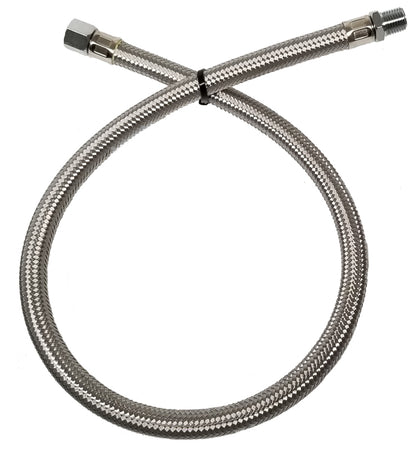 Kleinn Air Horns Kleinn 28In Stainless Steel Braided Leader Hose Extension - 1/4In F NPT Inlet/ 1/4In M NPT Outlet 30203 30203 Photo - Primary