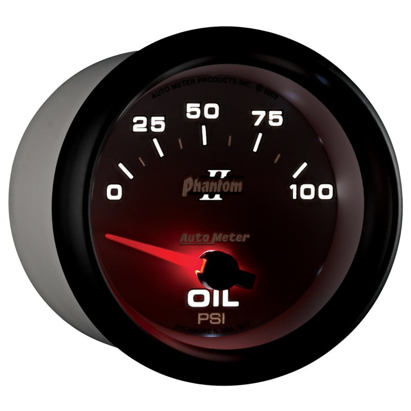Autometer Gauge, Oil Pressure, 2 5/8", 100Psi, Electric, Phantom II 7827 User 6