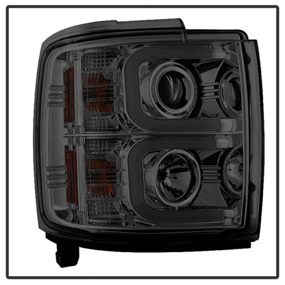Spyder Chevy Silverado 14-16 2500 HD Projector Headlights Light Bar DRL Smke PRO-YD-CSHD14-LBDRL-SM 5081056 5081056 User 1