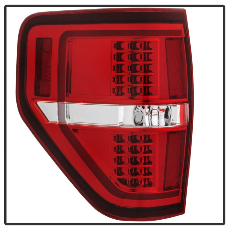 SPYDER xTune 09-14 Ford F-150 Light Bar LED Tail Lights - Red Clear (ALT-JH-FF15009-LBLED-RC) 9042201 9042201 Photo - Unmounted