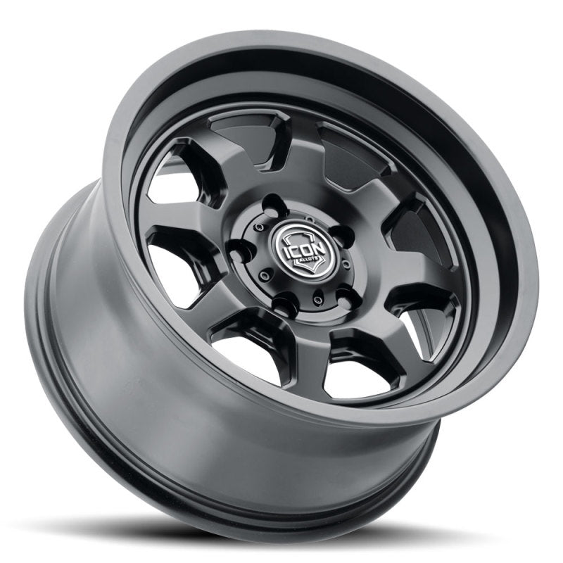 ICON Nuevo 17 X 8.5 6 X 5.5 0mm Offset 4.75in BS Satin Black 8117858347SB 8117858347SB Photo - Unmounted