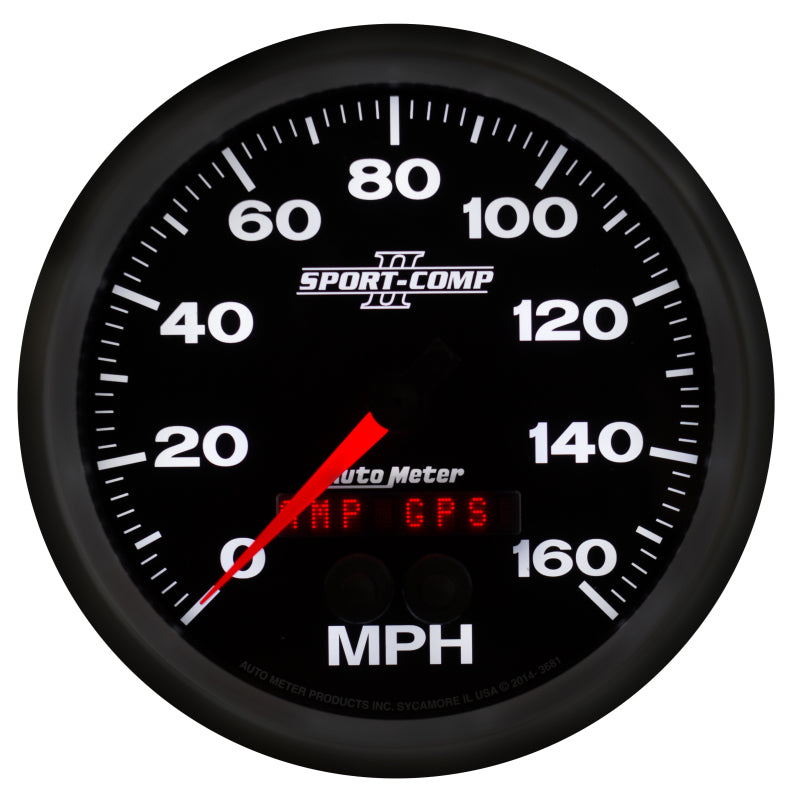 Autometer Sport-Comp II 5in 0-140MPH In-Dash Electronic GPS Programmable Speedometer 3681 3681 User 4