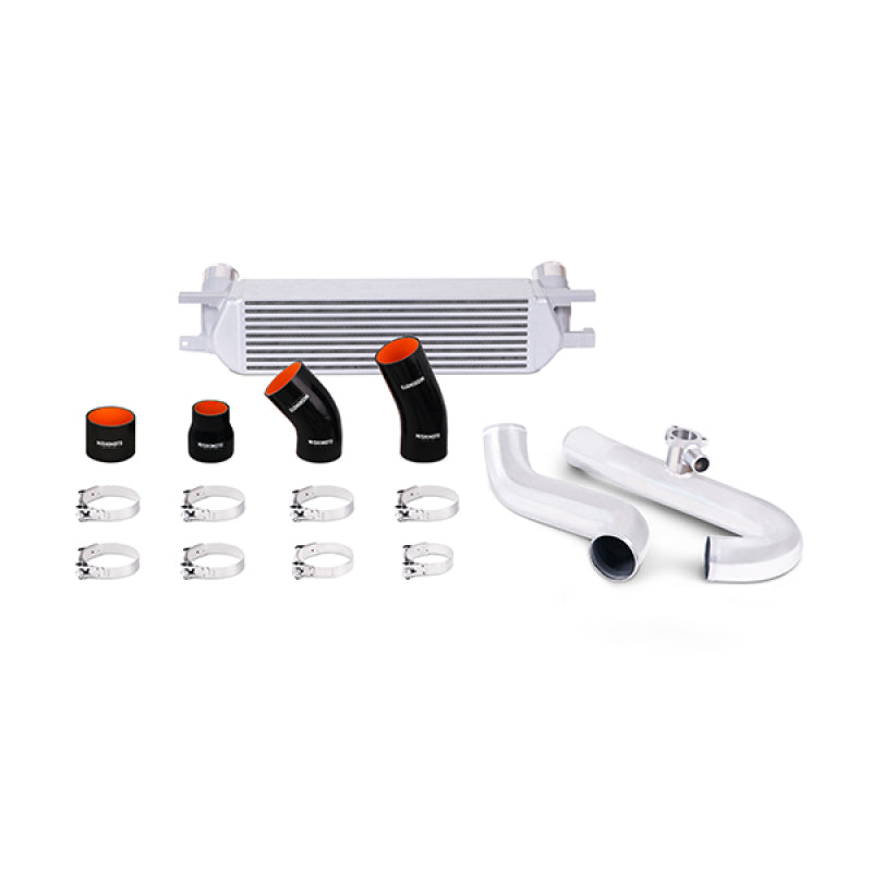 Mishimoto Silver Intercooler Kit w/ Polished Pipes Mustang EcoBoost 2015+ MMINT-MUS4-15KPSL Photo - Primary