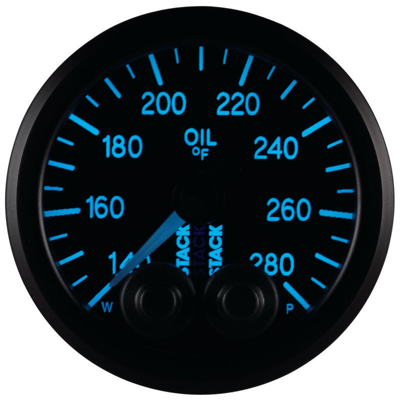 Autometer Oil Temp, Pro-control, 52mm, Blk, 140-280 °f, Stepper Motor, 1/8" Nptf ST3510 User 9