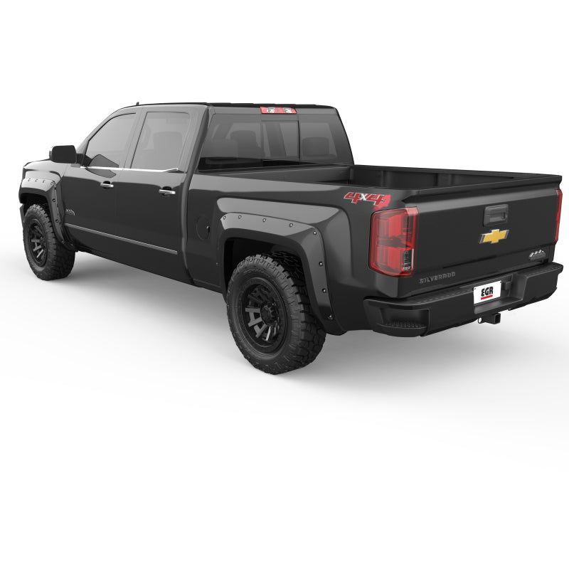 EGR 14+ Chev Silverado 6-8ft Bed Bolt-On Look Color Match Fender Flares - Set - Black 791574-GBA 791574-GBA Photo - Mounted