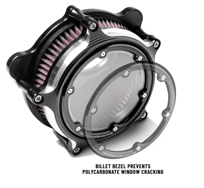 Performance Machine Pm Vision Air Cleaner W/Bezel 0206-2158-BM