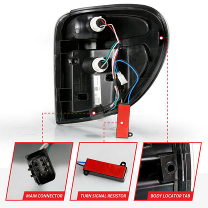 ANZO 2004-2007 Dodge Grand Caravan LED Tail Lights w/ Light Bar Black Housing Smoke Lens 311366 311366 User 4