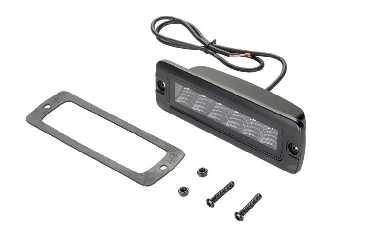 Hella Universal Black Magic 6 L.E.D. Flush Mount Mini Light Bar - Flood Beam 358176221 358176221 Photo - Primary
