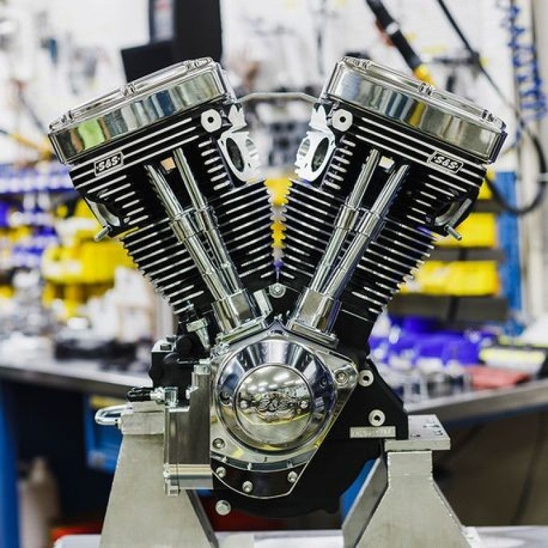 S&S Cycle 84-99 BT V124 Long Block Engine w/ 640 Cams & Chrome Billet Gear Cover 310-1159 310-1159 User 1