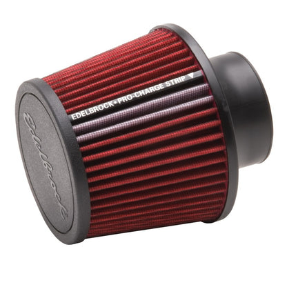 Edelbrock Air Filter, Pro-Flo Series, Conical, 6.5" Tall, Red/Black 43651 Photo - Primary