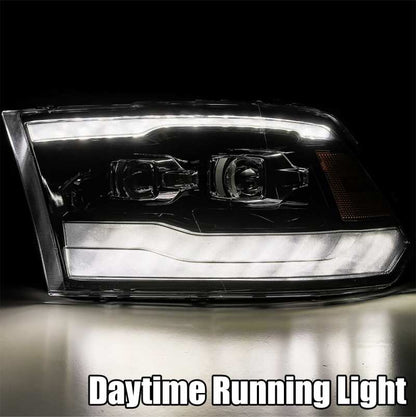 AlphaRex 09-18 Dodge Ram 1500HD PRO-Series Proj Headlights Plank Style Black w/Seq Signal/Smoked DRL 880593 880593 User 3