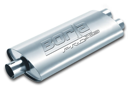 Borla Universal Center/Dual Oval 3in In / 2.5in Out 19in x 4in x 9.5in Notched PRO-XS Muffler 400487 400487 Photo - Primary