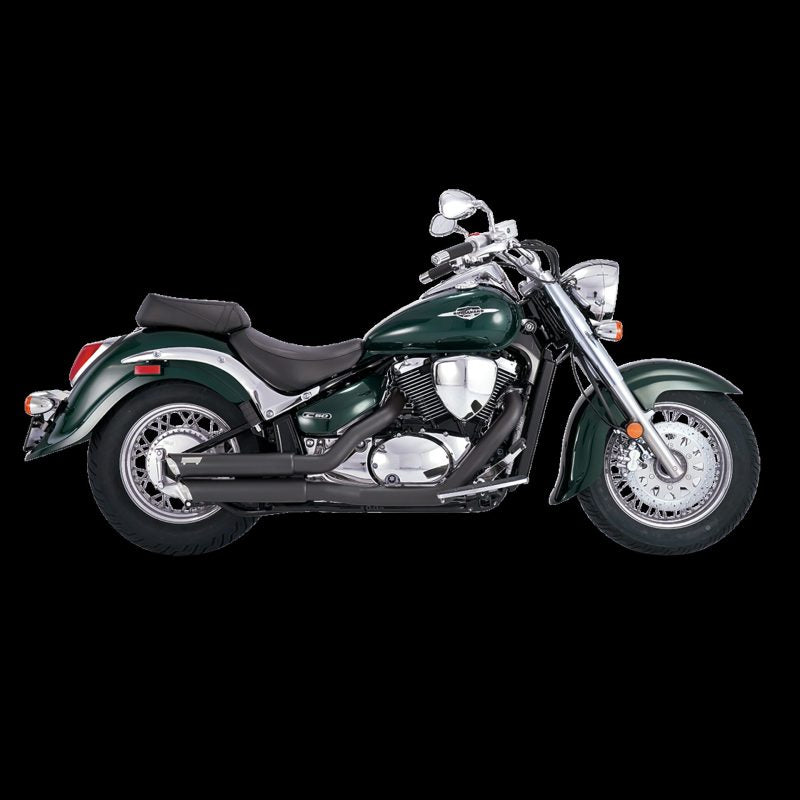 Vance and Hines Twin Slash Stagg Blk 48293