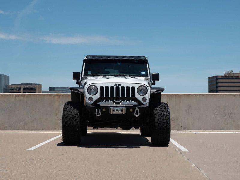 Road Armor 07-18 Jeep Wrangler JK Stealth Front Winch Bumper w/Bar Guard Mid Width - Tex Blk 5072F3B 5072F3B Photo - Primary