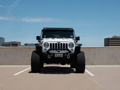 Road Armor 07-18 Jeep Wrangler JK Stealth Front Winch Bumper w/Bar Guard Mid Width - Tex Blk 5072F3B 5072F3B Photo - Primary
