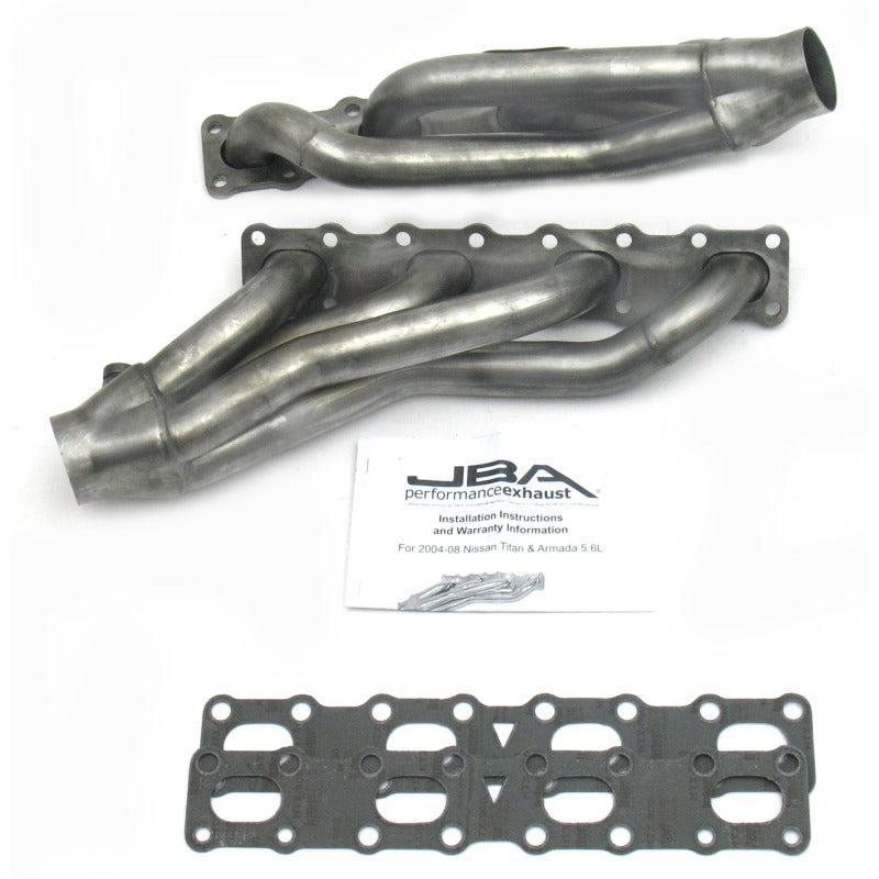 JBA 04-15 Nissan 5.6L VK56DE Oval Port 1-5/8in Primary Raw 409SS Cat4Ward Header 1400S 1400S Photo - Primary