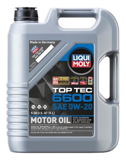 LIQUI MOLY 5L Top Tec 6600 Motor Oil SAE 0W20 22046 22046 Photo - Primary