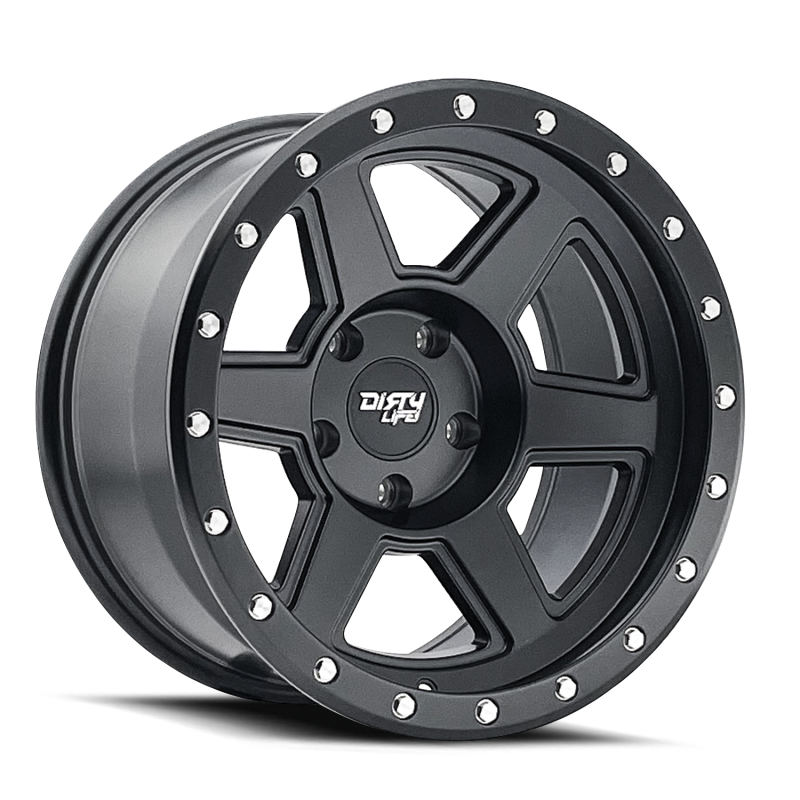 Dirty Life 9315 Compound 17x9 / 6x139.7 BP / -38mm Offset / 106mm Hub Matte Black Wheel 9315-7983MB38 9315-7983MB38 Photo - Primary