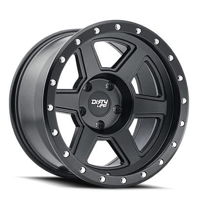 Dirty Life 9315 Compound 17x9 / 5x127 BP / -12mm Offset / 78.1mm Hub Matte Black Wheel 9315-7973MB12 9315-7973MB12 Photo - Primary