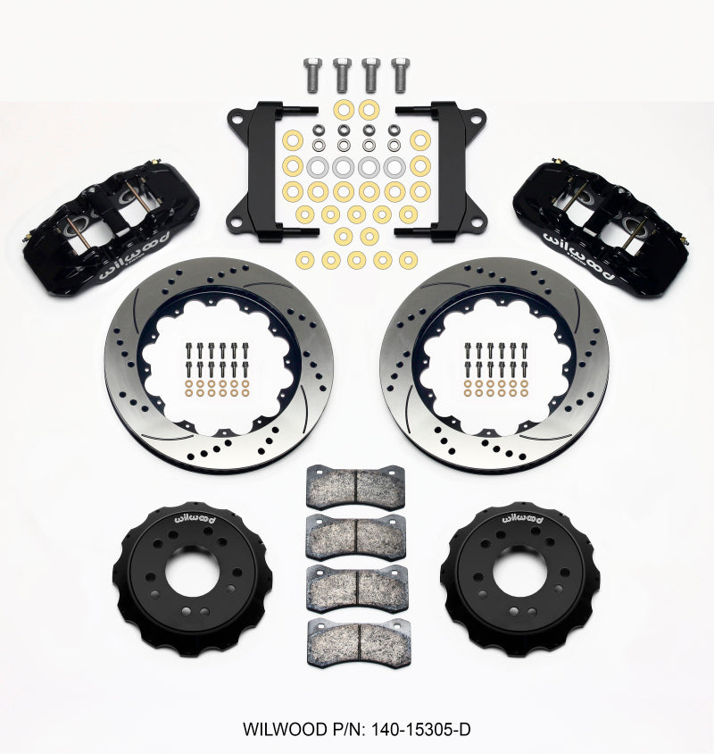 Wilwood AERO6 Front Hat Kit 14.00 Drilled 63-87 C10 w/ Wilwood Pro Spindles 140-15305-D 140-15305-D Photo - Primary