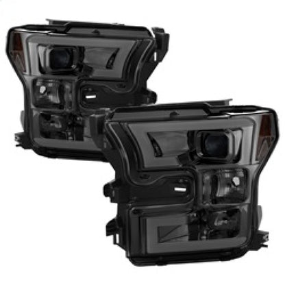Spyder Ford F150 2015-2017 Projector Headlights - Light Bar DRL LED - Smoke PRO-YD-FF15015-LBDRL-SM 5083678 5083678 Photo - Primary