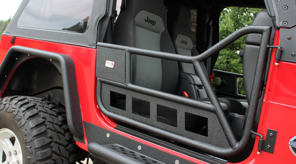 Fishbone Offroad 97-06 Jeep Wrangler TJ Front Tube Doors - Black Textured Powdercoat Steel FB24077 FB24077 Photo - lifestyle view