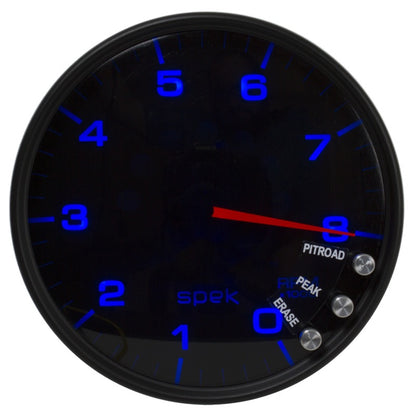 Autometer Spek-Pro Gauge Tachometer 5in 8K Rpm W/Shift Light & Peak Mem Black/Smoke/Black P23852 P23852 User 5