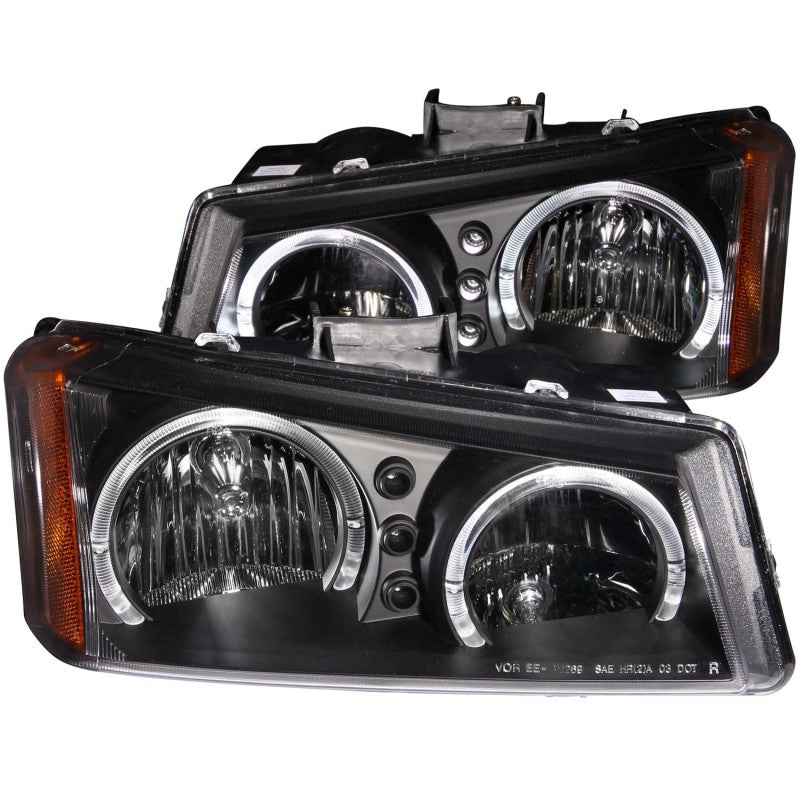 Anzo 2003-2006 Chevrolet Silverado 1500 Crystal Headlights w/ Halo Black 111212 Photo - Primary
