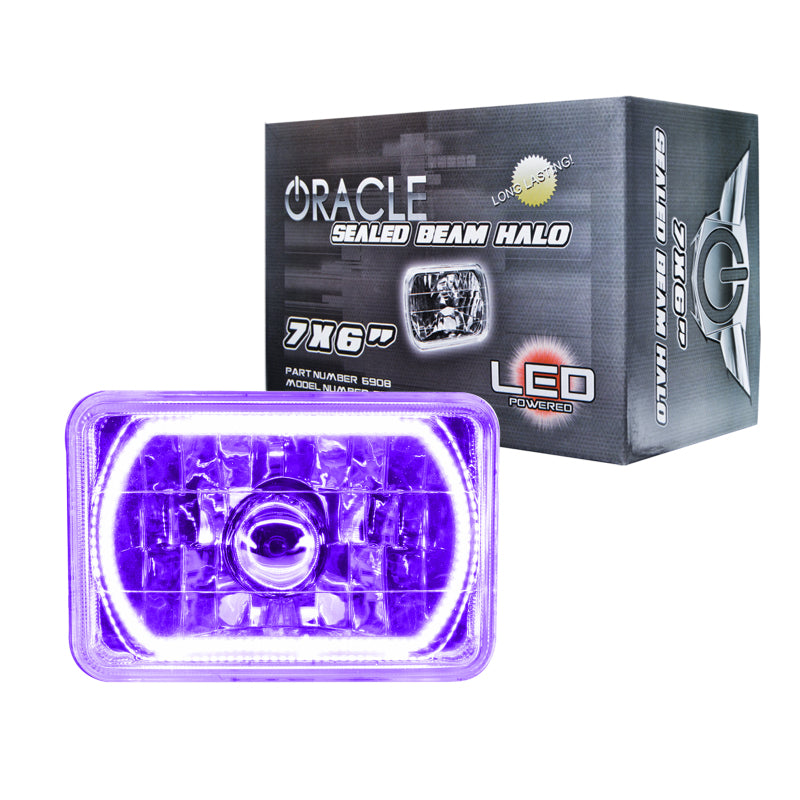 ORACLE Lighting Oracle Pre-Installed Lights 7x6 IN. Sealed Beam - UV/Purple Halo 6908-007 6908-007 Photo - Primary