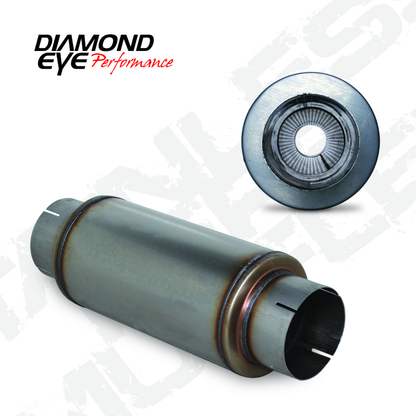 Diamond Eye Performance Diamond Eye MFLR 5inID SGL IN/SGL OUT 7inDIA X 14in BODY 20in LENGTH PERF SLOTTED ENDS 409 SS 560020 560020 Photo - Primary