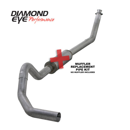 Diamond Eye Performance Diamond Eye KIT 4in TB MFLR RPLCMENT PIPE SGL AL: 94-02 DODGE CUMMINS 5.9L K4212A-RP K4212A-RP Photo - Primary