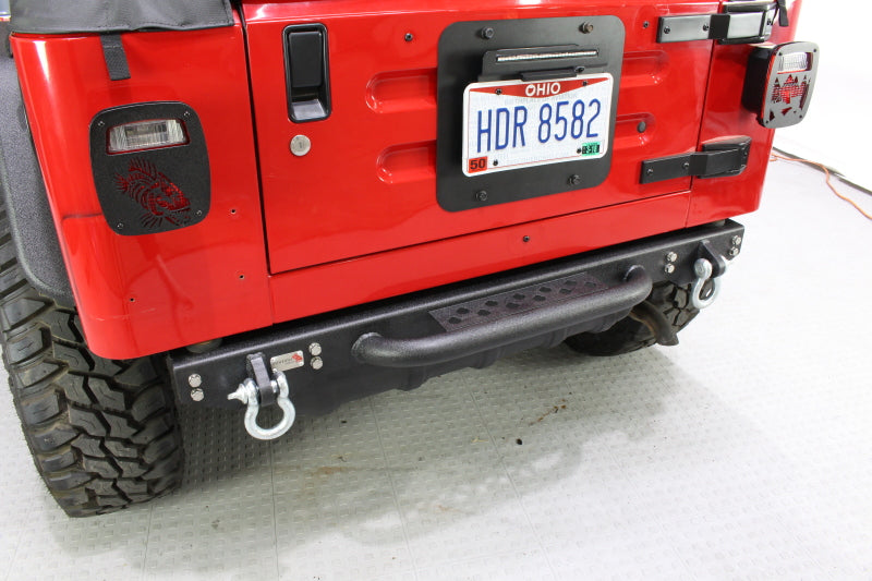 Fishbone Offroad 97-06 Jeep Wrangler TJ Rear Bumper W/Step Piranha Series FB22072 FB22072 Photo - lifestyle view