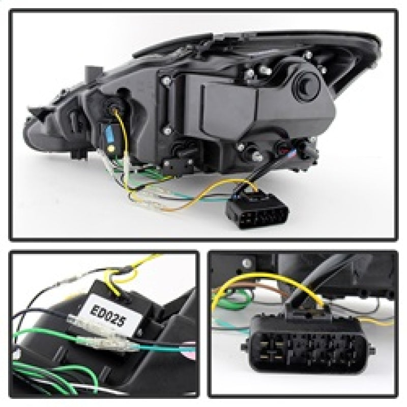 Spyder Lexus IS 250/350 2006-2010 Projector Headlights DRL Black PRO-YD-LIS06-DRL-BK 5080059 5080059 Photo - Unmounted