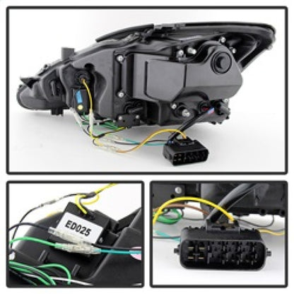 Spyder Lexus IS 250/350 2006-2010 Projector Headlights DRL Black PRO-YD-LIS06-DRL-BK 5080059 5080059 Photo - Unmounted