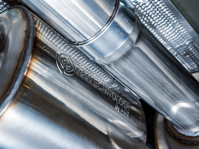 AWE Tuning 4th Gen GM 1500 6.2L 0FG Catback Split Rear Exit (w/ Bumper Cutouts) - Quad Chrome Tips 3015-42203 3015-42203 Photo - Close Up