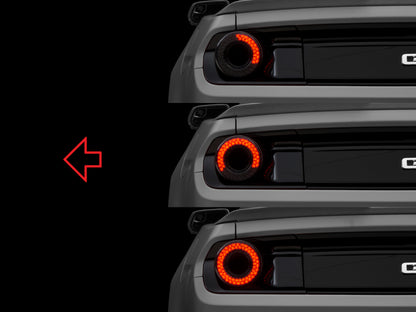 Raxiom 15-22 Ford Mustang Halo LED Tail Lights - Gloss Black Housing (Smoked Lens) 393827 393827 Photo - Primary